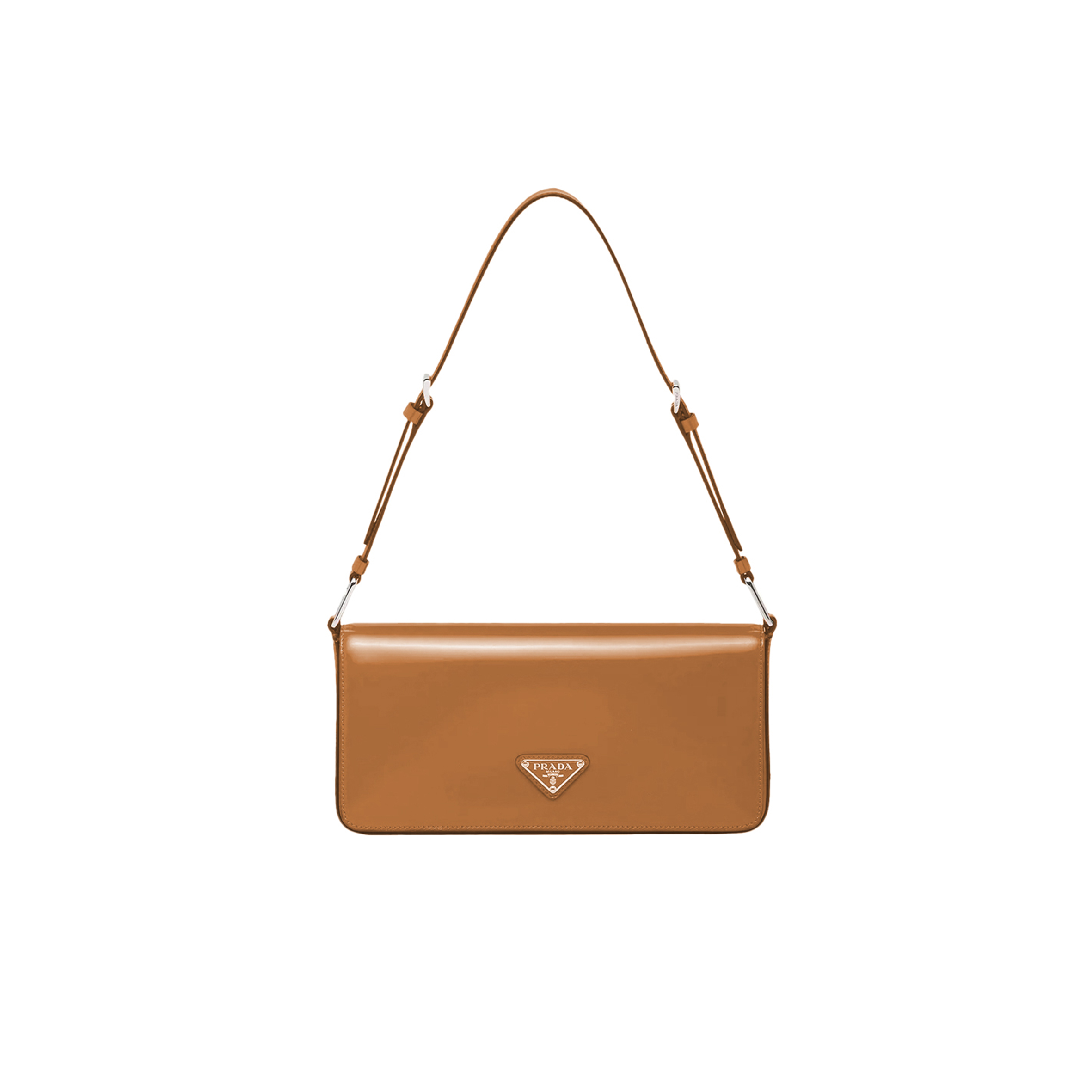 PRADA BRUSHED LEATHER FEMME BAG BROWN 1BD323 (26*12*4.8cm) 